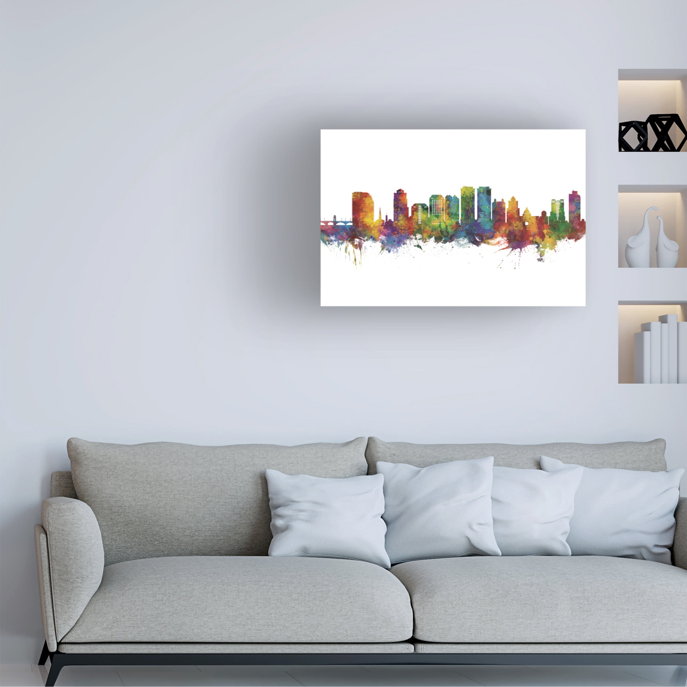 Michael Tompsett 'West Palm Beach Florida Skyline' Canvas Art