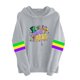 thumbnail image 3 of Uootdi Mardi Gras Womens Drawstring Hoodies for Women Carnival Crewneck Heart Print Hooded Long Sleeve Pullover Festive Color Block Loose Sweatshirts Gift, 3 of 5