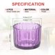 thumbnail image 2 of Tarros de vela vacíos de vidrio Uxcell, 4 Pcs, recipientes acanalados para hacer velas, regalos de bricolaje, decoración del hogar, almacenamiento, púrpura, 2 of 6