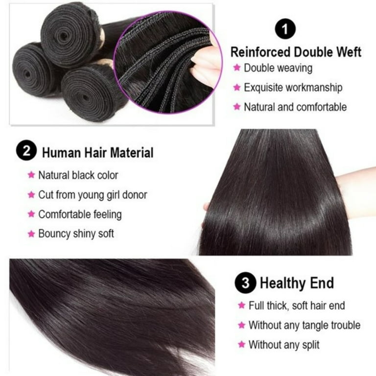Healthy straight top natural hair