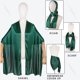 thumbnail image 5 of Chales y envolturas de satén sedoso para vestido de noche de mujer, estola nupcial larga, liviana, elegante y brillante, verde, 5 of 5