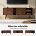 thumbnail image 6 of Modern 63" TV Stand for TVs up to 70" with Geometric-patterned Brown, 6 of 8