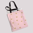 thumbnail image 2 of PKQWTM Pink Gold Hearts Canvas Shoulder Bags Handbags Tote Bags Shopping Bag, 2 of 2