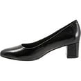 thumbnail image 2 of Trotters Kari Pump Womens 8.5 Black Nappa Leather Pointed Toe Block Heel ZPO3212, 2 of 5