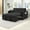 Black, variant on Vinform 54" 3 in 1 Convertible Sleeper Sofa Bed, Pull Out Loveseat Couch with Storage Pocket, Blue
