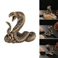 thumbnail image 2 of Snake Statue Figurines Snake Decors Sculpture Brass Cobras Decorative Objects Table Centerpieces for Home Decorations, 2 of 8