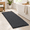 Dark Gray-1'8" x 4'11" (Rectangular), variant on Upgrade Luxury 2 Piece Black Toilet Bathroom Rug Mat U Shape 24"x20"+48"x20" Ultra Soft Thick Absorbent Bath Mats Non Slip Chenil
