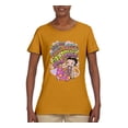 thumbnail image 2 of Wild Bobby Betty Boop Peace, Love and Girl Power Betty Boop Womens T-Shirt, Gold, XX-Large, 2 of 5