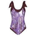 thumbnail image 2 of Aayomet Maillot de Bain Réversible Monokini Contrôle du Ventre, Violet m, 2 of 4