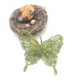 thumbnail image 2 of Simulation Butterfly Christmas Plastic Decoration Accessories Layer Gold Powder Glitter New Artificial Flower  Tree, 2 of 10