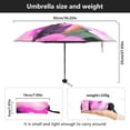 thumbnail image 3 of Floral Watercolor Pastel Umbrellas for Sun Auto Open Close UV50+ Waterproof 5-Fold Compact Fiberglass Frame, 3 of 6