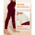 thumbnail image 4 of Fleece Lined Leggings Women - Thermal Thick Winter Warm High Waisted Tummy Control Soft Pants for Snow Cold, 4 of 6