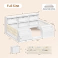 thumbnail image 4 of Montessori Floor Bed Full Size with High Rails and Storage Bookcase& 2-Tier Side Shelf, Side Pockets, LED Illuminated Safe Low Profile, Safe & Wider Opening Gate Design White, 4 of 7