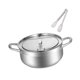 thumbnail image 1 of Sartén de acero inoxidable, utensilio de cocina con termómetro para freír pollo 24 cm, 1 of 9