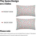thumbnail image 4 of Spring Daisy Floral Lumbar Pillow Covers 12X20 Inch Pale Pink Blue Vintage Flowers Rectangle Pillow Cases Set of 2 Block Print Throw Pillows Farmhouse Decor For Sofa Couch Porch Cushion Outdoor, 4 of 6
