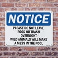 thumbnail image 5 of Please Do Not Leave Food Or Trash Overnight OSHA Notice Rigid Plastic Sign 10 Inch x 7 Inch - 5 Pack, 5 of 8