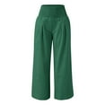 thumbnail image 3 of CAIXIA Womens Casual Wide Leg Pants Flowy Adjustable Tie Knot Elastic Waist Pants with Pockets, 3 of 6