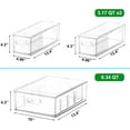 thumbnail image 2 of Taiuloo 3 Pack Stackable Fridge Organizer Drawers, BPA-Free Fruit & Vegetable Storage Containers for Fridge, Clear Freezer Organizer Bins, Kitchen Pantry Cabinet & Bathroom Vanity Organization, 2 of 7