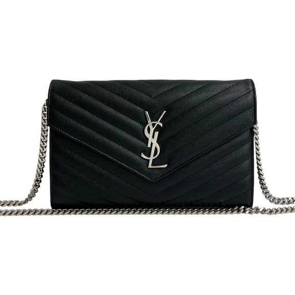 Pre-Owned Yves Saint Laurent SAINT LAURENT PARIS YSL logo hardware leather chain... (Good)