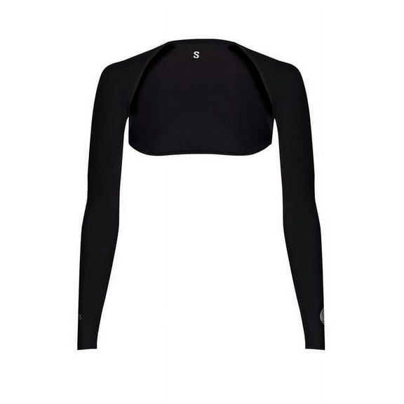 SParms SP-SHAW-PL-BLK-XS Plain Logo Shawls, Black - Extra Small