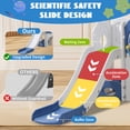 thumbnail image 6 of Shengchao Trade   12 in 1 Toddler Slide , Astronaut Themed  for Baby Slide Toddlers Aged 1-3, with Astronaut,Telescope, Basketball Hoop and Ring Toss, Toddler Playset Blue Gray Combo, 6 of 15