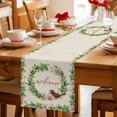 thumbnail image 5 of Table Runner - 90 Inch Long, Spring Botanical Kitchen Dining Table Runner Dresser Scarves, Garden Birds Floral Leaves Rustic Burlap Farmhouse Decor for Coffee Tables Wedding Party Banquet, 5 of 8