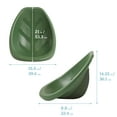 thumbnail image 2 of ECR4Kids Plastic Leaf Scoop Floor Rocker Seat, Classroom Furniture, Hunter Green, 6-Piece, 2 of 9