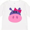 thumbnail image 4 of Inktastic Girl Hippo Girls Long Sleeve Toddler T-Shirt, 4 of 5