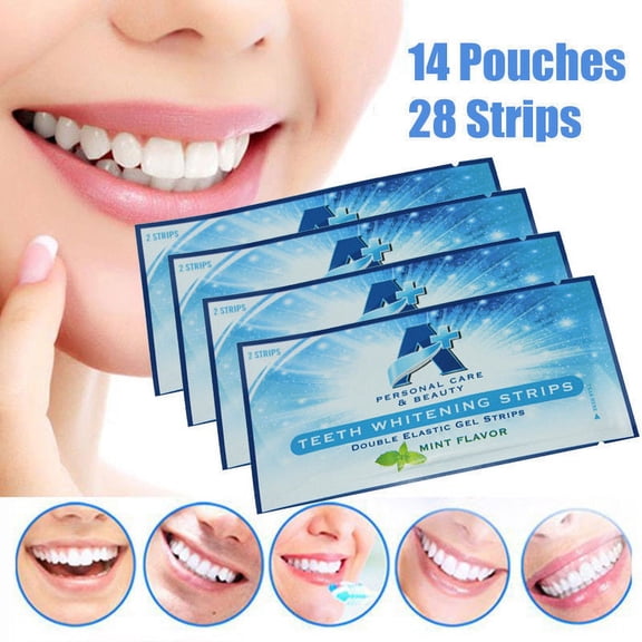 28 Strips A Whitening Strips Advanced Teeth Whitening Strips Double Elastic Gel