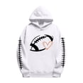 thumbnail image 6 of GILIGEGE Football Hoodies For Women,Game Day Sweatshirts,Plus Size Hooded Pullover With Pockets,Heart Graphic,Fall Fashion 2026 Fleece Sweaters,Long Sleeve Crewneck Casual Fall Tops White 5XL, 6 of 8