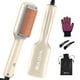thumbnail image 1 of Cepillo alisador de pelo SDLOGAL, peine alisador para mujer, con 5 temperaturas y calentamiento rápido, fácil de usar, estilo salón, doble voltaje, ideal para viajes (beige), 1 of 5