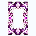 thumbnail image 5 of Metal Light Switch Plate Cover Purple Pink Flower Mandala Tile Pattern MDL036, 5 of 13