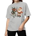 thumbnail image 2 of Santa and Krampus Unite Women's T-shirt, 2 of 3