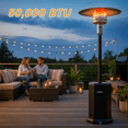 thumbnail image 6 of 50000 BTU Propane Patio Heater with 20ft Heating Radius, Outdoor Heavy Duty Heater with Wheels & Adjustable Thermostat, Commercial & Residential Use, Freestanding Heater for Yard&Porch, 6 of 11