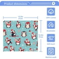 thumbnail image 5 of SKYSONIC Christmas Penguin Washcloths Set of 4, Highly Absorbent Soft Cotton Fingertip Towels for Bathroom, Kitchen, Gym, Spa, Home Decor, 12 x 12 Inch, 5 of 7