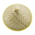 thumbnail image 4 of Sombrero de bambú Tejido Sombrero de sombra dura Dibujo Pintura Artesanía Artesanía Sombrero chino Sombrero oriental Sombrero de arrozal para 14 pulgadas Sunnimix Sombrero trenzado de bambú, 4 of 8