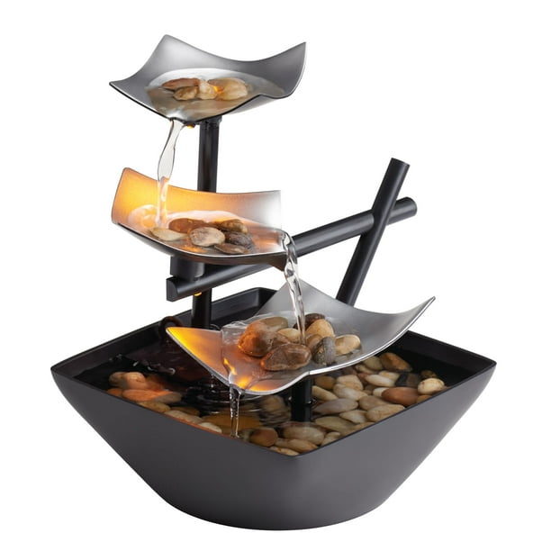 Fuente de agua de mesa Homedics, decoración del hogar, sonido relajante