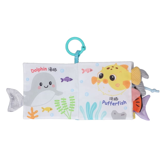 Tail Cloth Book, Animal Cloth Book Lovely Portable Soft Bright Color for Home Travel for Baby