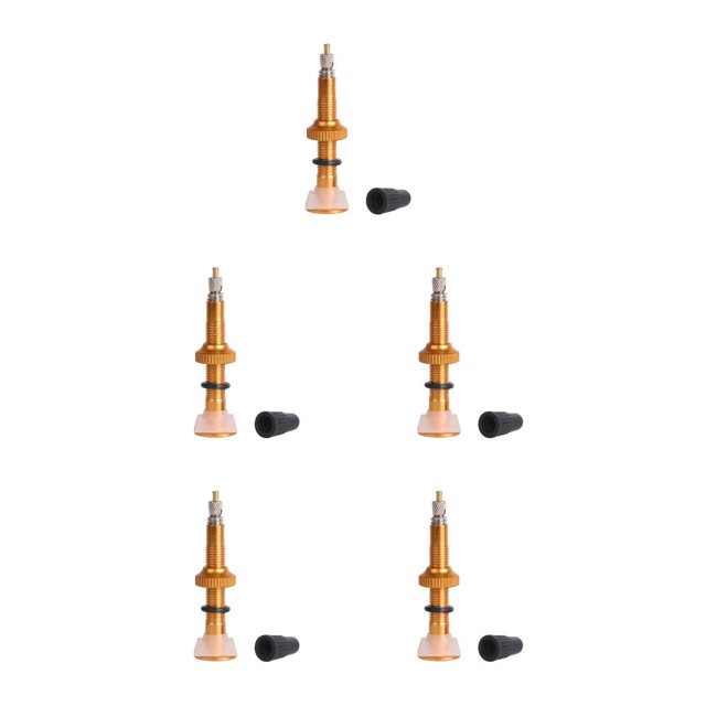 relayinert Tire Valve Replaced Part Cycling Accessories Craftsmanship Wheel Core Biking Accessories Demountable Design Tubeless Stem Gold 5Set
