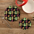 thumbnail image 2 of SKYSONIC Mexico Flip Flop Guitar Pot Holders Trivets, 2 Pcs Heat Resistant Trivets, Cotton Thread Weave Mats for Hot Pads Pans Pot Bowl Teapot for Kitchen Decor, 2 of 7