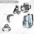 thumbnail image 6 of Xoenoiee Shark Surfboard Wave Print Clear Backpack for Boys Teens, Large Capacity School Bag Bookbag for Elementary Middle High Students, PVC See Through 17 Inch Lightweight Bookpack Knapsack, 6 of 7