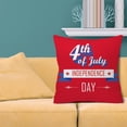 thumbnail image 4 of American Independence Day Pillowcase Polyester Sofa Cushion Cover Square Pillow Cover（4）, 4 of 7