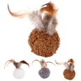 thumbnail image 2 of Cat Ball Toy Creative Faux Feather Decor Cat Training Toy Cat Interactive Toy, 2 of 5