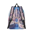 thumbnail image 2 of Honeii Majestic Fantasy Castle Print Canvas College Laptop Backpack, Durable Rucksack Travel Notebook Bag School Backpack Book Bag for Men Women-Medium, 2 of 7