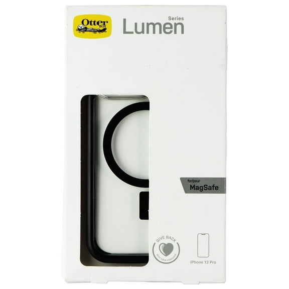 OtterBox Lumen Case with MagSafe for iPhone 13 Pro - Black Crystal (Clear/Black)