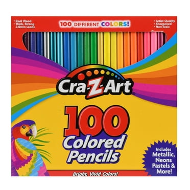 Cra-Z-Art Real Wood, Beginner to Advanced, Child & Adult Colored Pencils, 100 Count