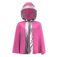 thumbnail image 3 of Hansber Kids Boys Girls Metallic Trim Martial Arts Boxer Training Outfit Boxing Robe And Sides Slit Shorts Set Hot Pink Silver 8, 3 of 6