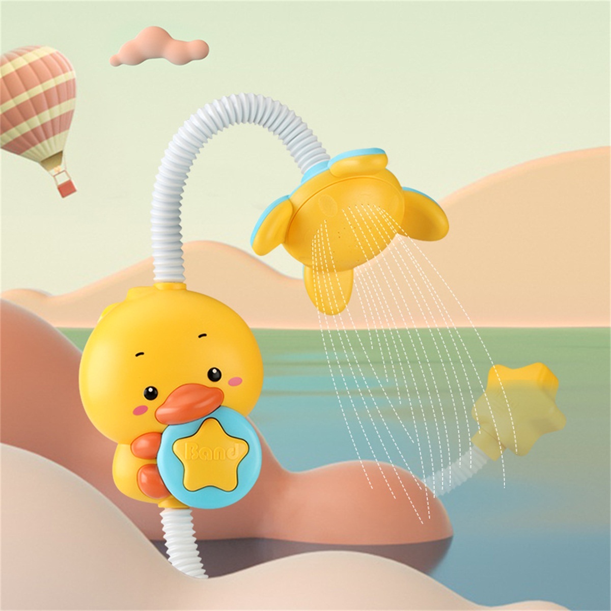 JIGUOOR Montessori Children Bath Toys For Toddler Rubber Duck Toys For