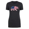 thumbnail image 2 of American Flag Bear Women's 4th of July T-shirts, Graphic Tees for Ladies - Charcoal MH200WPATRIOT S1 M, 2 of 3