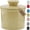 Khaki, variant on White Ceramic Butter Crock with Lid Countertop Keeper for Bread and Toast